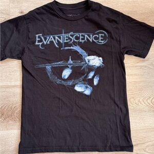 Evanescence Black 100% Cotton Graphic T-Shirt